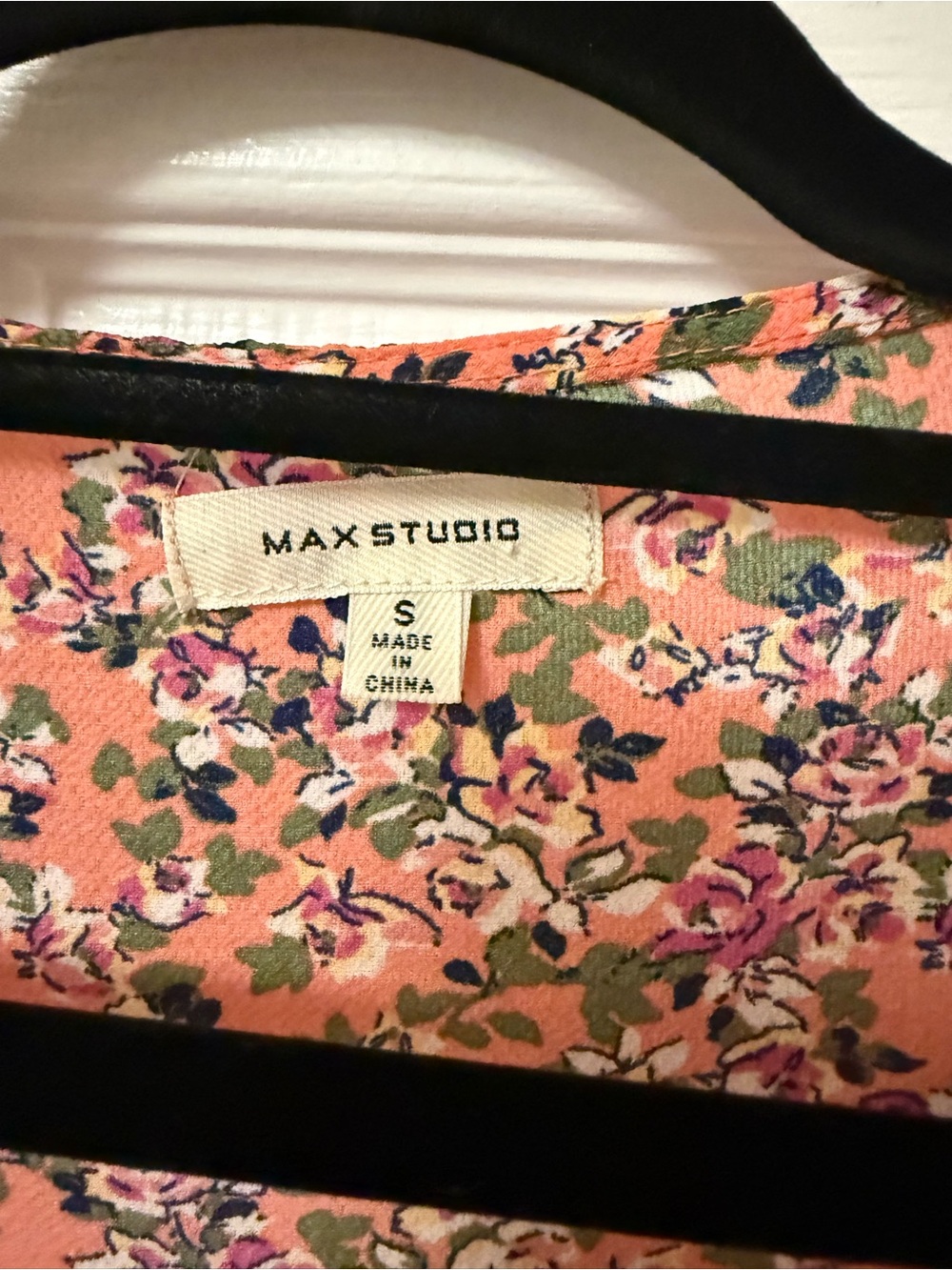 Max Studio Coral Floral Midi Wrap Dress - Picture 2 of 2